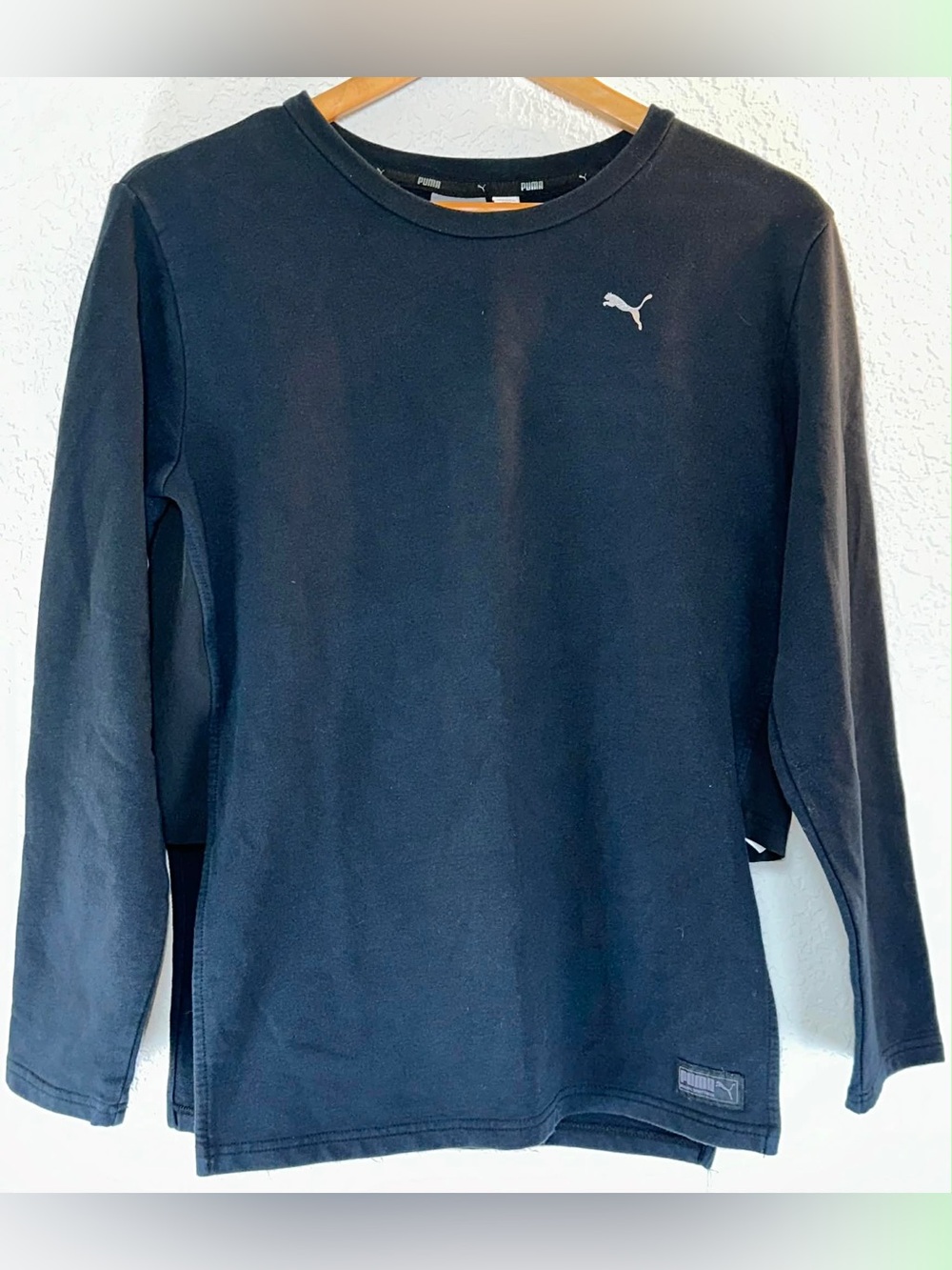 Puma Black Crewneck Pullover with Mesh Sides